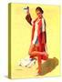 "Woman in Beach Outfit,"August 11, 1934-Charles A. MacLellan-Stretched Canvas