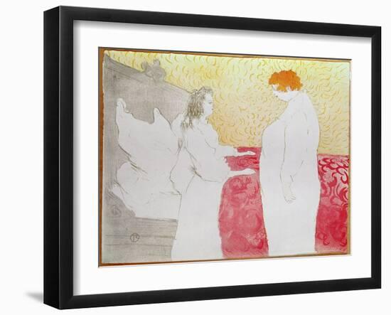 Woman in Bed, Waking Up, 1896-Henri de Toulouse-Lautrec-Framed Giclee Print