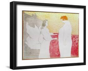 Woman in Bed, Waking Up, 1896-Henri de Toulouse-Lautrec-Framed Giclee Print