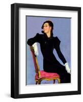 "Woman in Black,"April 14, 1934-Penrhyn Stanlaws-Framed Giclee Print