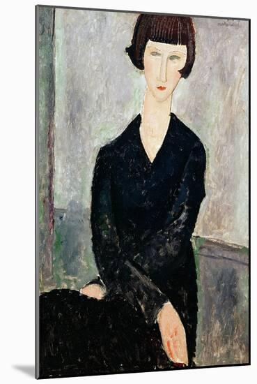 Woman in Black Dress-Amedeo Modigliani-Mounted Giclee Print