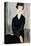 Woman in Black Dress-Amedeo Modigliani-Stretched Canvas