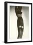 Woman in Black Garter Belt and Pointy Bra-null-Framed Art Print
