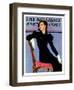 "Woman in Black," Saturday Evening Post Cover, April 14, 1934-Penrhyn Stanlaws-Framed Giclee Print
