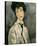 Woman in Black Tie, 1917-Amedeo Modigliani-Stretched Canvas