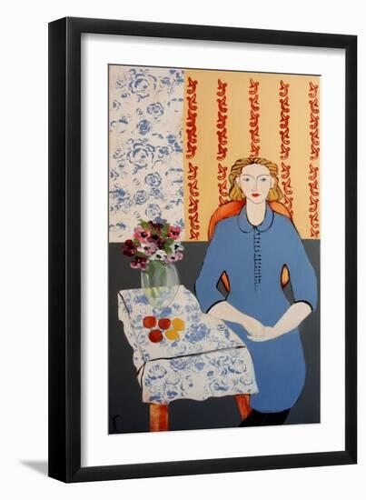 Woman in Blue Dress (After Matisse)-Susan Adams-Framed Premium Giclee Print