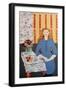 Woman in Blue Dress (After Matisse)-Susan Adams-Framed Giclee Print