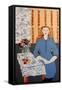 Woman in Blue Dress (After Matisse)-Susan Adams-Framed Stretched Canvas