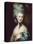 Woman in Blue (Duchess of Beaufort)-Thomas Gainsborough-Stretched Canvas