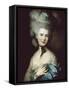 Woman in Blue (Duchess of Beaufort)-Thomas Gainsborough-Framed Stretched Canvas