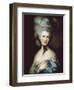 Woman in Blue (Duchess of Beaufort)-Thomas Gainsborough-Framed Art Print