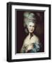 Woman in Blue (Duchess of Beaufort)-Thomas Gainsborough-Framed Art Print