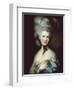 Woman in Blue (Duchess of Beaufort)-Thomas Gainsborough-Framed Art Print