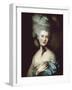 Woman in Blue (Duchess of Beaufort)-Thomas Gainsborough-Framed Art Print