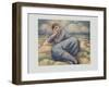 Woman in Blue in the Downs-Frans Masereel-Framed Collectable Print