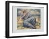 Woman in Blue in the Downs-Frans Masereel-Framed Collectable Print