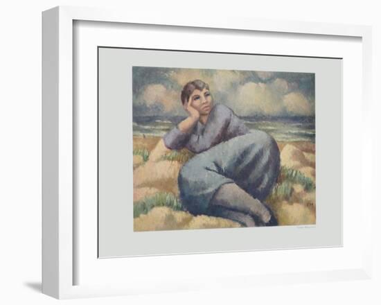 Woman in Blue in the Downs-Frans Masereel-Framed Collectable Print