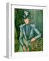 Woman in Blue (Madame Cezanne) 1900-02-Paul Cézanne-Framed Giclee Print