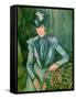 Woman in Blue (Madame Cezanne) 1900-02-Paul Cézanne-Framed Stretched Canvas