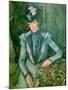 Woman in Blue (Madame Cezanne) 1900-02-Paul Cézanne-Mounted Giclee Print