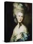 Woman in Blue, Portrait of the Duchess of Beaufort-Thomas Gainsborough-Stretched Canvas