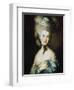 Woman in Blue, Portrait of the Duchess of Beaufort-Thomas Gainsborough-Framed Giclee Print