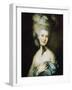 Woman in Blue, Portrait of the Duchess of Beaufort-Thomas Gainsborough-Framed Giclee Print