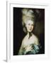 Woman in Blue, Portrait of the Duchess of Beaufort-Thomas Gainsborough-Framed Giclee Print