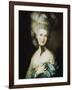 Woman in Blue, Portrait of the Duchess of Beaufort-Thomas Gainsborough-Framed Giclee Print