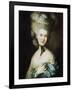 Woman in Blue, Portrait of the Duchess of Beaufort-Thomas Gainsborough-Framed Giclee Print