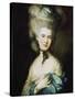 Woman in Blue, Portrait of the Duchess of Beaufort-Thomas Gainsborough-Stretched Canvas