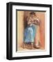 Woman in Blue-Talantbek Chekirov-Framed Art Print