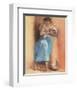 Woman in Blue-Talantbek Chekirov-Framed Art Print