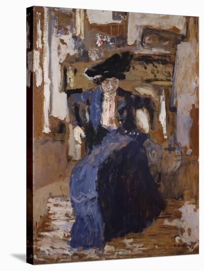 Woman in Blue-Edouard Vuillard-Stretched Canvas