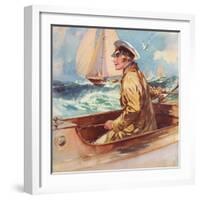 Woman in Boat, 1939, UK-null-Framed Giclee Print