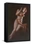 Woman in Brown Wrap-null-Framed Stretched Canvas