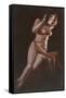 Woman in Brown Wrap-null-Framed Stretched Canvas