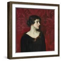 Woman In Brown-William Bruce Ellis Ranken-Framed Giclee Print