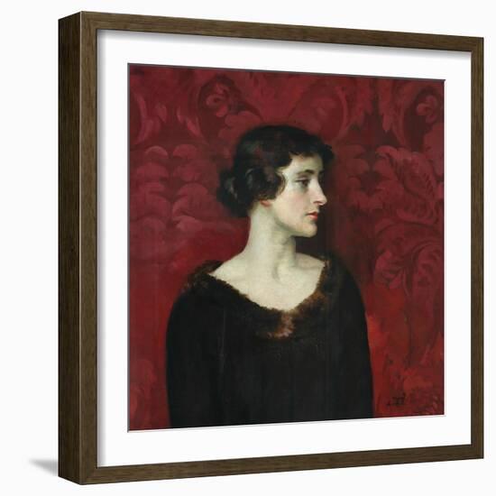 Woman In Brown-William Bruce Ellis Ranken-Framed Giclee Print