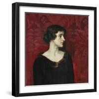 Woman In Brown-William Bruce Ellis Ranken-Framed Giclee Print