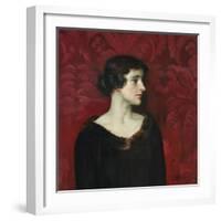 Woman In Brown-William Bruce Ellis Ranken-Framed Giclee Print