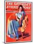 "Woman in Chair," Saturday Evening Post Cover, September 1, 1934-F. Sands Brunner-Mounted Giclee Print