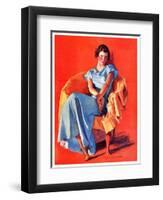 "Woman in Chair,"September 1, 1934-F. Sands Brunner-Framed Giclee Print