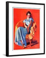 "Woman in Chair,"September 1, 1934-F. Sands Brunner-Framed Giclee Print