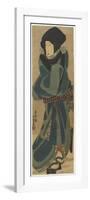 Woman in Cloak and Hood, C. 1830-1844-Utagawa Kunisada-Framed Premium Giclee Print