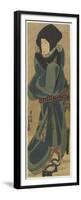 Woman in Cloak and Hood, C. 1830-1844-Utagawa Kunisada-Framed Premium Giclee Print
