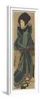 Woman in Cloak and Hood, C. 1830-1844-Utagawa Kunisada-Framed Premium Giclee Print
