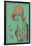 Woman in Cloche Hat-null-Framed Art Print