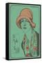 Woman in Cloche Hat-null-Framed Stretched Canvas