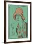 Woman in Cloche Hat-null-Framed Art Print